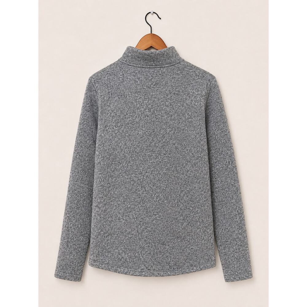 NWOT Danksin Gray Full Zip Jacket Sweater Fleece Mock Neck Activewear Sz XXL - Picture 2 of 3